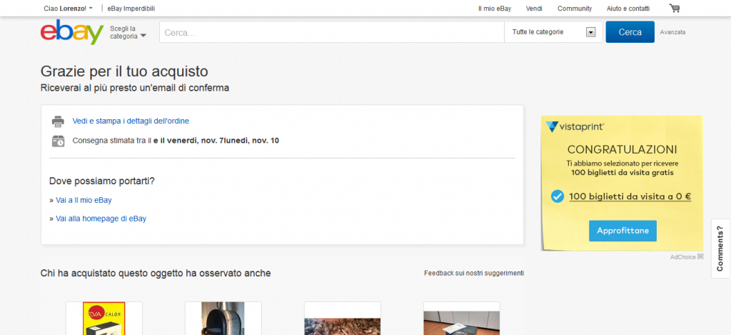 Caldaiemurali-inserzione-Ebay-pagamento-paypal-conferma